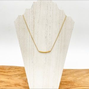 stainless steel gold bar necklace
